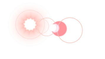 uma vermelho e Rosa luz é mostrando em uma transparente fundo png