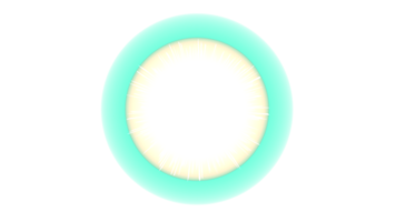 een groen cirkel met een wit licht in de centrum png