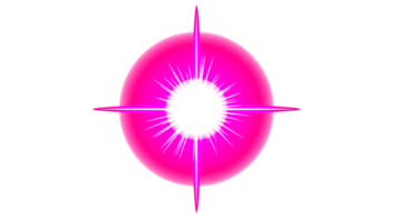 a pink eye with a star in the center png