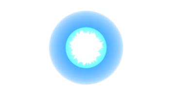 a blue circle with a white light inside png