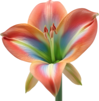 Amaryllis clipart. A cute Amaryllis flower icon. AI-Generated. png