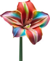 Amaryllis clipart. A cute Amaryllis flower icon. AI-Generated. png