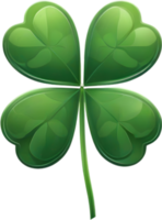 a cute Clover's leaf icon. AI-Generated. png