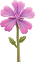 a cute colorful long-stem Desert Sand Verbena flower icon. AI-Generated. png