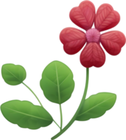 a cute Clover's leaf icon. AI-Generated. png