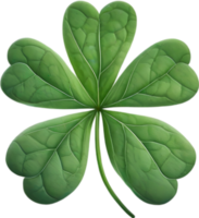 a cute Clover's leaf icon. AI-Generated. png