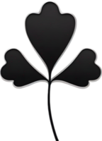 a cute Clover's leaf icon. AI-Generated. png