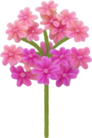 a cute colorful long-stem Desert Sand Verbena flower icon. AI-Generated. png