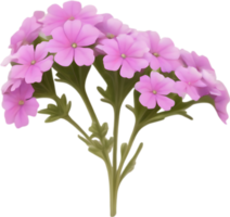 a cute colorful long-stem Desert Sand Verbena flower icon. AI-Generated. png