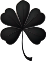 a cute Clover's leaf icon. AI-Generated. png