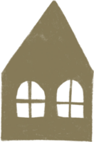 escandinavo boho forma garabatear línea mano dibujado decoración, escandinavo casa png