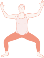 zwangerschap yoga hand- getrokken, prenataal yoga vlak kunst png