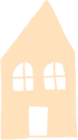 scandinave boho forme griffonnage ligne main tiré décor, scandinave maison png