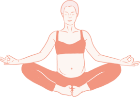 Schwangerschaft Yoga Hand gezeichnet, vorgeburtlich Yoga eben Kunst png