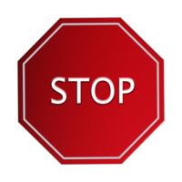 señal de stop roja png