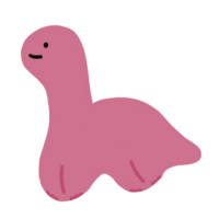 carino rosa dinosauro brachiosauro cartone animato illustrazione png