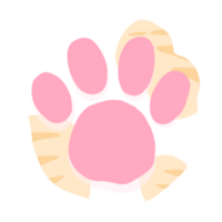 Cat Paw Cartoon illustration Tiger Cat Paw Tabby Cat Paw png