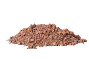 Pile of soil prepare for use in construction. on isolated transparent background, File png