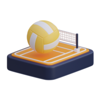 3d volleyball sport icon png