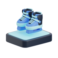 3d ice skating sport icon png