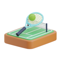 3d tennis sport icona png