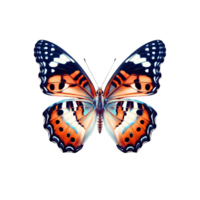 A macro photograph of a Viceroy butterfly highlighting its intricate wing patterns and colorful png