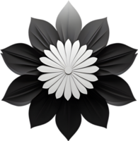 Flower with a sunburst effect. AI-Generated. png