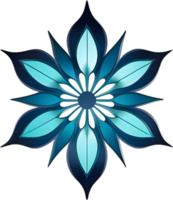 Flower with a sunburst effect. AI-Generated. png