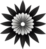 Flower with a sunburst effect. AI-Generated. png