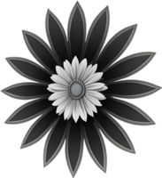 Flower with a sunburst effect. AI-Generated. png