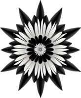 Flower with a sunburst effect. AI-Generated. png