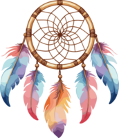 acuarela aislado hermosa boho sueño receptor clipart, diseño elemento para cultura, Clásico ornamento, tradicional artículo, tribal, étnico, bohemio, gitano, álbum de recortes, esperanza, recuerdo comercio, deseo png