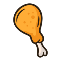 Chicken drumstick cartoon illustration png