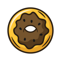 Donut cartoon flat design illustration png