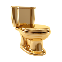 Golden Luxury Toilet . Transparent background png