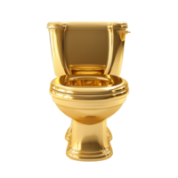 gouden luxe toilet . transparant achtergrond png