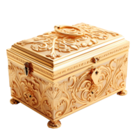 Golden precious casket , no background png