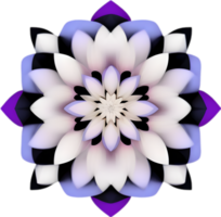 Geometric bloom. A vibrant flower constructed from overlapping geometric shapes. AI-Generated. png