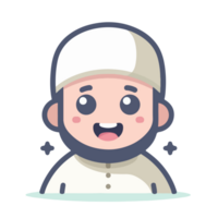 character cartoon muslim on transparent background png