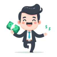 business man illustration on transparent background png