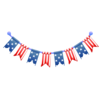 4th of July bunting decoration png