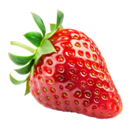 Close up Strawberry on transparent background png