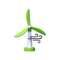 Wind generator 3d icon. Renewable energy source png