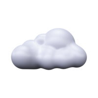 3d cloud in cartoon style. png