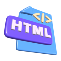 html file 3d illustrazione icona png