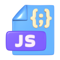 javascript file 3d illustrazione icona png