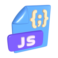 javascript fichier 3d illustration icône png