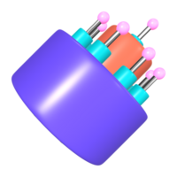 Optical fiber 3D Illustration Icon png