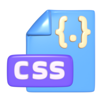 CSS File 3D Illustration Icon png