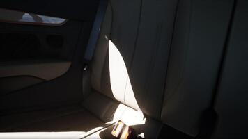 Detail of new modern car interior video